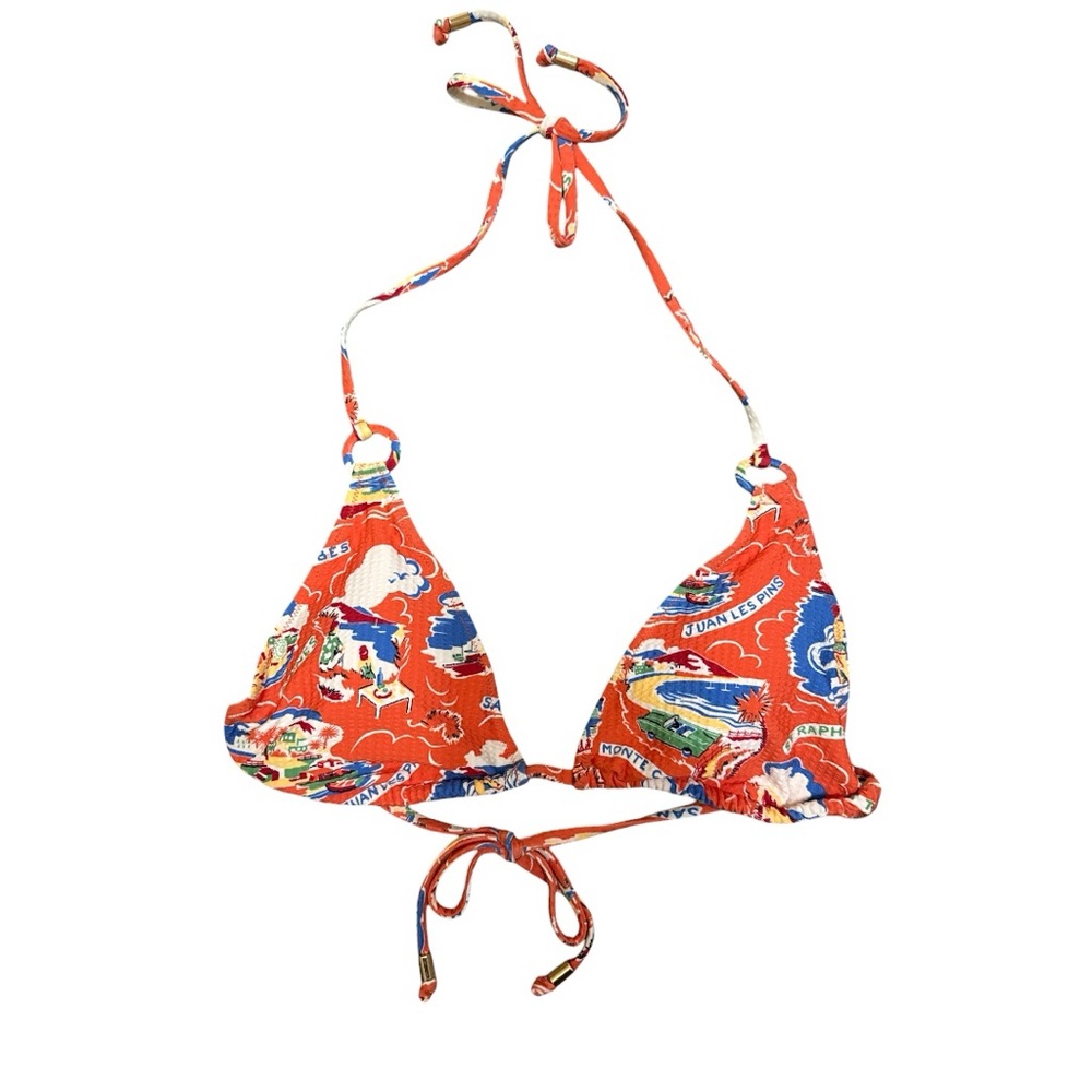 Fair Harbor Isla Ring Triangle Swim Bikini Top Nautical Cote D’Azure Small